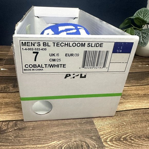 APL Men's Big Logo Techloom Slide NWT *IN BOX* Size 7 (Cobalt/White) - Picture 14 of 14